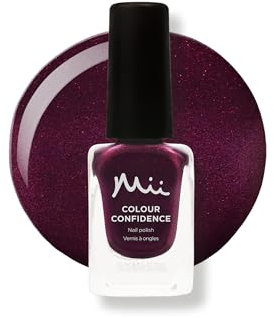 Mii Colour Confidence Quick Dry Nail Polish | Long Lasting & Fast Drying | Nail Strengthening With Nourishing Formula | 14ml Nail Paint | Darker Days, Dark Burgundy