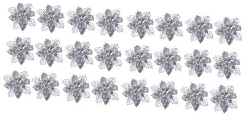 Cabilock Pz scelta stella di Natale Home decor stella di natale fiore addobbi per alberi di fiori glitterati di piante artificiali arredamento fiori di a di