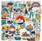 SUNYOVIME 50 Stück Vintage Reisen im Freien Sticker Set,Coole Vinyl Sticker Wasserfest Graffiti Aufkleber für Laptop Skateboard Koffer Helm Auto Fahrrad Handy Scrapbook Retro Sticker