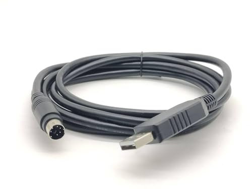 RIKYJIC FT232RL Câble USB mâle vers mini DIN mâle 6 broches à tête ronde pour communication Schneider Sepam RS232 (1,8 m)