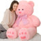 MorisMos Orso Peluche Gigante 150 cm, XXL Rosa Orsacchiotto Peluche Grande, Kawaii Pupazzo Gigante Orso Morbido Orsetto di Peluche Teddy Bear Regalo per Bambino Fidanzata Compleanno San Valentino