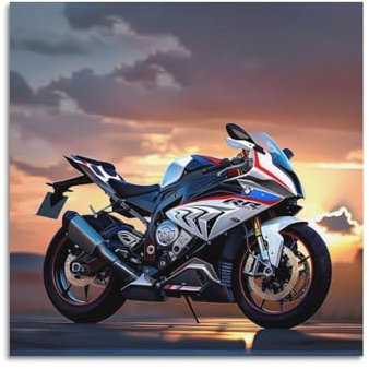 XFPMXC Sportbike-Poster S1000RR Rennmotorrad, dekoratives Gemälde, Leinwand, Wandkunstwerk, Bild, 40 x 40 cm