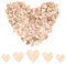 200 Stück Holzherzen Deko, Holz Herzen Streudeko Herzen Holzherzen zum Basteln, Mini Holzherzen zum Beschriften für Hochzeit DIY Handwerk Verzierungen Tischdeko Streudeko