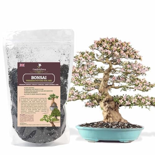 Professional Bonsai Soil Potting Mix - Optimal Balance for Healthy Bonsai Growth and Nutrient Retention - 1 Liter Bag