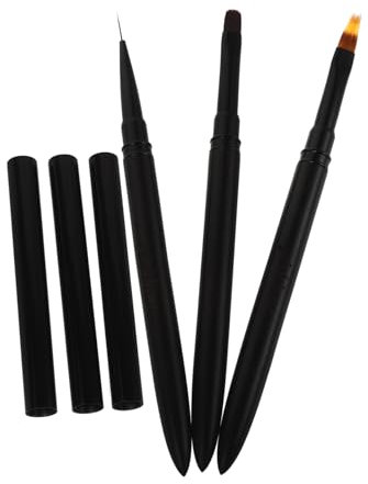 DRESSOOS 3pcs Nail Art Brush Set Nail Brush Pen French Tip Tool for Varnish Manicure