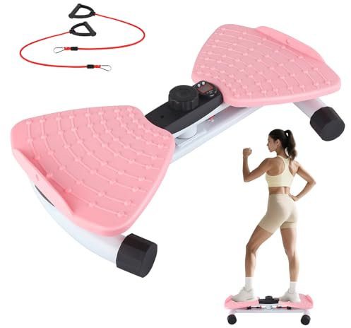 Twist Waist Disc Board mit Schrittzähler&Kordelzug,(Digital Display) Balance Board Twister Drehscheibe Tragkraft 120kg, Heimsportgerät für Gewichtsverlust Bauchmuskeltraining Gleichgewichtstraining