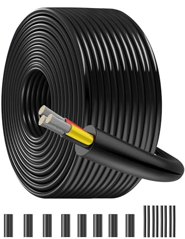 SCHDRA UL2464 16AWG 3x1,5mm² Câble Électrique Basse Tension, 25m | Câble électrique UL2464 basse tension, cuivre étamé multibrin et PVC souple pour LED, capteurs, solaire et auto
