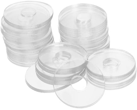 iplusmile 50Piezas Arandelas Transparentes de Vinilo para Tornillos Juntas de Sellado Antisuelta para Manijas de Ducha Reemplazo Duradero y Flexible para Componentes