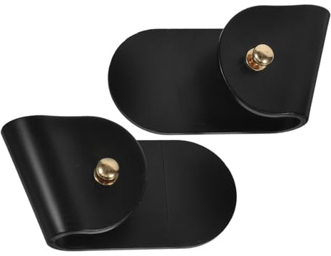 Mobestech Topfdeckelhalter Küche Selbstklebend aus Kunststoff, Schwarz | 1 Paar Wand Organizer für Deckel, Einfache Montage, zu 14 Zoll Durchmesser