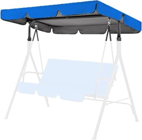 2-3-sitzer Schaukel Baldachin Ersatz, Staubdicht Wasserdicht Garten Schaukel Sitz Überdachung, Regenfester Sonnenschutz Schaukel Sitz Überdachung Ersatz Für Outdoo, Royal Blue, 195 * 125 * 15cm