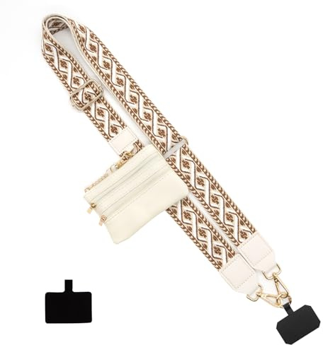 Long Keeper Phone Strap Crossbody with Zipper Wallet Adjustable Universal Cellphone Lanyards Anti Theft Phone Neck Lanyard Wide Replacement Purse Strap