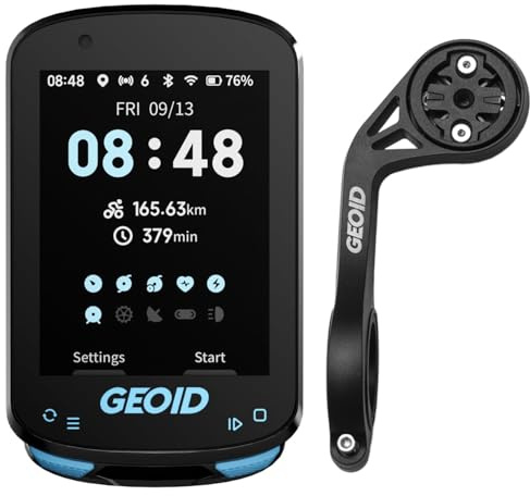 GEOID CC600 GPS-Fahrradcomputer mit verlängerter Lenkerhalterung