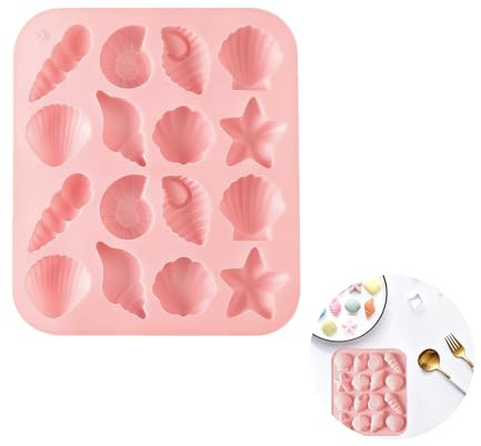 Ocean Silicone Ice Cube Tray, Reusable Mould for Drinks and Desserts | Chocolate moulds and fun ice cube tray with assorted sea shapes for making ice, sweets and bite-sized desserts.