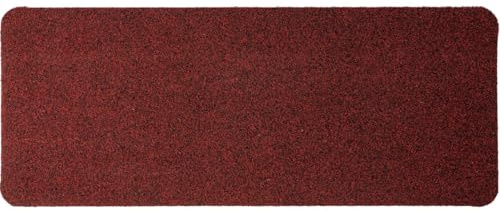 ANRO Schuhparkplatz Fußmatte rutschfest Fußabtreter Schmutzfangmatte Indoor Sauberlaufmatte schmal Abtropfmatte für Eingang Uni Rot 25 x 100 cm