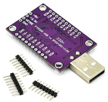Zeizafa Carte De Périphérique Quick FT232H USB I2C avec Entrée Et Sortie Réglables À Usage Général pour Les Projets De Développement Carte De Développement Multifonctionnelle