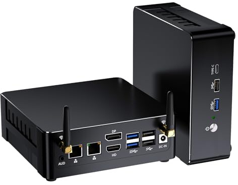 Mavsloly Mini PC con Core i9-12900H, 14 core fino a 5,0 GHz, 32 GB DDR5 RAM, 512 G PCIE 4.0 SSD Desktop Computer, Dual LAN, Wi-Fi 6e, 1 DP, 1 HDMI, 1 USB 4.0 triplo display, VESA, Windows 11 Pro