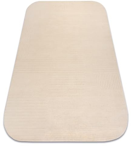 rugsx Wollteppich TEXTURA 488.716.LA100 OSTA - modern - Linien, geometrisch strukturell Creme 280x390 cm