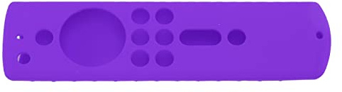 Aramox Silicone Protective Case for Fire TV Stick 4K 2018 Remote Control Silicone Cover with Lanyard Shockproof Anti Slip Full Button Access for Home Use and Family (Purple)