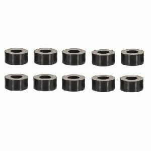Manicotti distanziatori per viti M6, lunghezza 5 mm, in plastica, colore nero, 10 pezzi