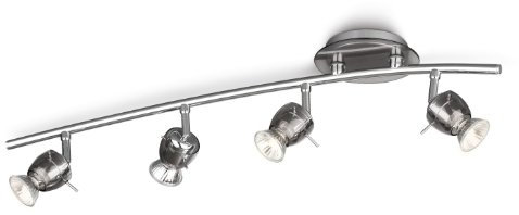 Philips MyLiving Forme Spéciale Spots sur Rails & Câbles 4 x 50 W 230 V Noir