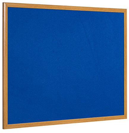 Bi-Office Earth-it Prime – Felt Board with Oak Frame, 1200 x 900 mm, Blue