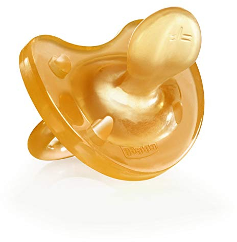 Chicco 00073000310000 Sauger Physio Soft, 0m+, Kautschuk, 1 Stück, Neutral, orange