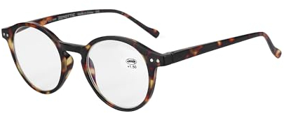 ZENOTTIC Blaue Licht Blockieren Lesebrille, Anti Schwindlig Glasses Damen und Herren Leicht Rundrahmen Retro Brillen (+2.50, SCHILDKRÖTE)
