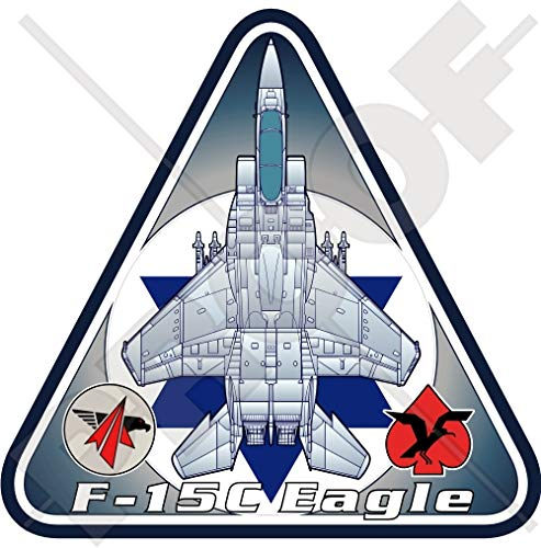 Mcdonnell Douglas-Boeing F-15C Eagle Israel F-15 Israelische Luftstreitkräfte IAF Israeli Air Force Aircraft, 95mm Vinyl Aufkleber, Sticker