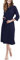 NY Threads Lightweight Women's Dressing Gown Soft Cotton Blend Kimono Robe Perfect for Loungewear and Sleepwear (Large, Navy)