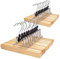 Nature Smile Wooden Pants Skirt Hangers, Smooth Finish Solid Wood Non Slip Jeans Slack Clamp Hangers Hair Extension Hangers(20Pcs Natural)…