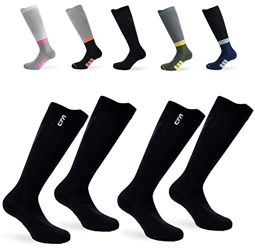 Chaussettes de compression de haute qualité pour hommes et femmes – Design premium durable avec compression graduée pour le sport, la course, le cyclisme, le ski, la randonnée, Fabriquées dans l'UE