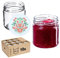 KADAX Lot de 10 petits bocaux à confiture, ronds, 200 ml, diamètre : 66 mm, pour miel et épices, bocaux hermétiques, pots de conservation (folklore)