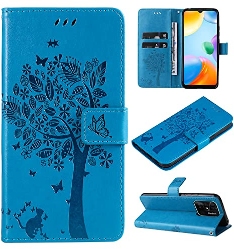 Zchen Coque pour Redmi 10C (6,71 Pouces), Etui Pochette PU Cuir Portefeuille Housse Clapet Folio Livre Pliable Couvercle Rabattable pour Xiaomi Redmi 10C