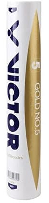 VICTOR Gold Nr. 5 Federball Badminton Entenfedern (Geschwindigkeit 77)