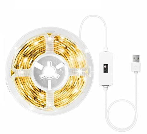 RANRAO Motion Sensor Wardrobe Light, PIR Motion Sensor LED Strip Light USB Powered, PIR Motion Sensor Strip Lights For Cabinet Closet Stairs