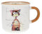 KIUB Mini Espresso Mug with Animals – Ziggy Brown Cat Design – Height 6.5 cm – Fine Porcelain