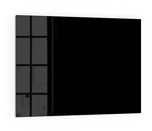 DEQORI Küchenrückwand Glas | Unifarben - Schwarz | 80x60 cm | Bad- oder Herd-Rückwand | Herdblende Spritzschutz für Küche & Badezimmer | Moderne Deko für Fliesenspiegel