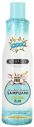 Morfose 2in1 Sulfate Free Collagen Hair Shampoo 500ml - Für trockenes und sprödes Haar - Langzeithelligkeit, Seidig weich, Feuchtigkeitsspendend, leicht kämmbar