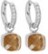 Qudo Firenze deluxe Creolen Edelstahl mit Zirkonias (smoked topaz)