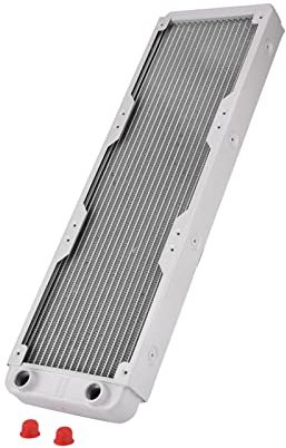 KIMISS Aluminium Radiator Heat, Water Cooling Liquid PC Radiator White Sink Computer Hydro X Exchanger White (240mm) (360mm)