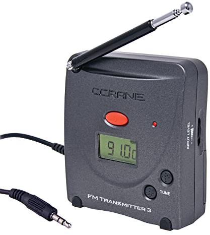 C.Crane Digital FM Transmitter 3 for Mobile Phone or Audio Device to Nearby FM Radio - for Churches, Gyms, Correctional Facilities