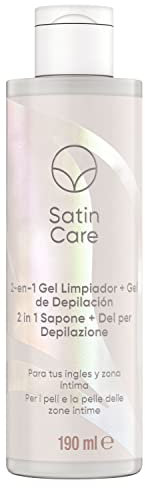 Venus Satin Care 2-en-1 Gel Limpiador + Gel De Depilación Para Ingles Y Zona Íntima 190 ml