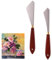 2PCS Painting Mixing Scraper Painting Knife Set,Stainless Steel Mixing Painting Art Spatula with Wood Handle,Stainless Steel Palette Knife for Oil Canvas Acrylic Painting Supplies