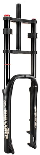 LHHL Fat Bike Gabel BMX 1-1/8 Scheibenbremse Luftgabel 26 In Bike Federgabeln QR 135mm for 4,0 Reifen Federweg 110mm Manuelle Sperre Passend for Schnee-/Mountainbike