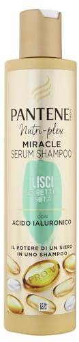 Pantene Pro-V Miracle Serum Glattes Seidenshampoo mit Hyaluronsäure, die Kraft eines Serums in einem Shampoo, für krauses und trockenes Haar, 250 ml