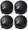 CANJPTON 4 Stück Auto Klimaanlage Knopf Abdeckung Lautstärkeregler Schalter Klimaregler Knopf Schwarz, Druckknopf, EIN-AUS, IP67, 4 Count