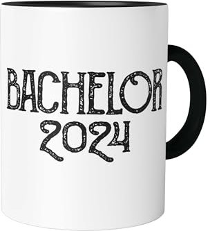 Urban Backwoods 2024 Bachelor | Kaffeetasse aus Keramik 330ml | Geschenk zum Bachelor Abschluss im Jugendstil