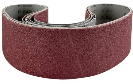 Bande Abrasive 100 x 1000 mm pour bois et métaux - Lot de 6 bandes, grains assortis (1x P40, P60, P80, P120, P180, P240)