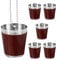 Wine Glass Necklace, Stainless Steel Wine Necklace, Multi-Color 30ml Stemless Wine Glass Set for Coffee, Juice, Wine, Milk