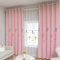 Lsimeru Kindergardinen Mädchen Blickdicht Kurz Rosa Ballon Regenbogen Stickerei Verdunklungsvorhänge 2 Stücke Blickdicht Gardinen für Kinderzimmer Babyzimmer,140x160